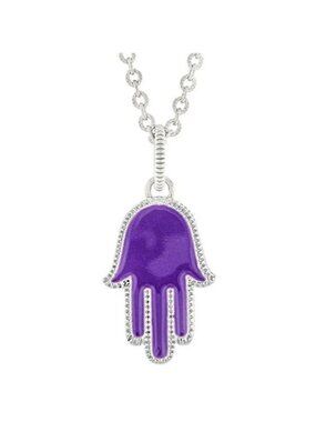 Judith Ripka Pendant Necklace Sterling Silver Couture Little Jewels Hamsa Hand
